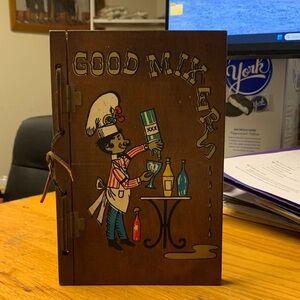 Good Mixer Wooden Journal with Bartender Design